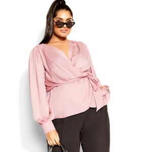 NWT City Chic Women's Plus Size Opulent Dusty Lilac
Top Size XXL